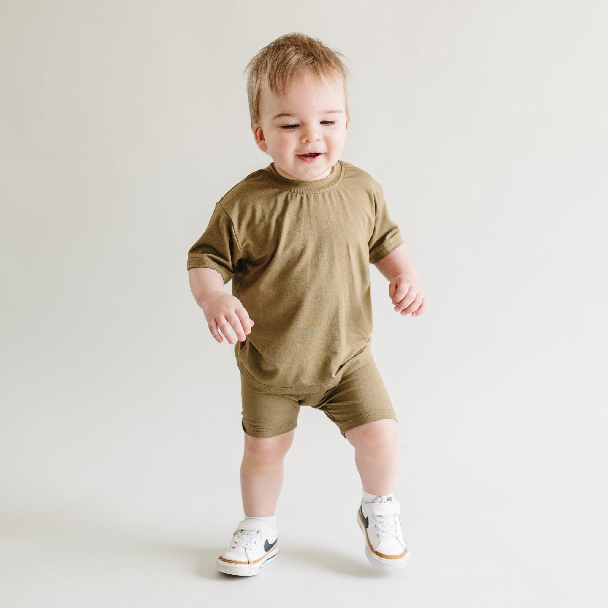 Bamboo Tee & Bike Shorts - sold as separates